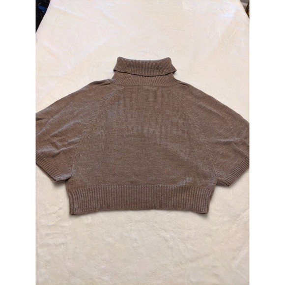 Debbie Morgan Womens Beige Batwing Cowl-Neck Short-Sleeve Sweater Size Small - Picture 8 of 8